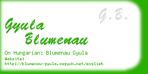 gyula blumenau business card